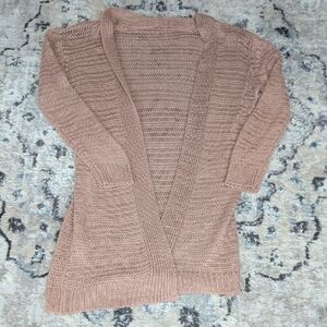 Rue21 Open Front Knit Cardigan Sweater Pink Blush Women’s Medium
